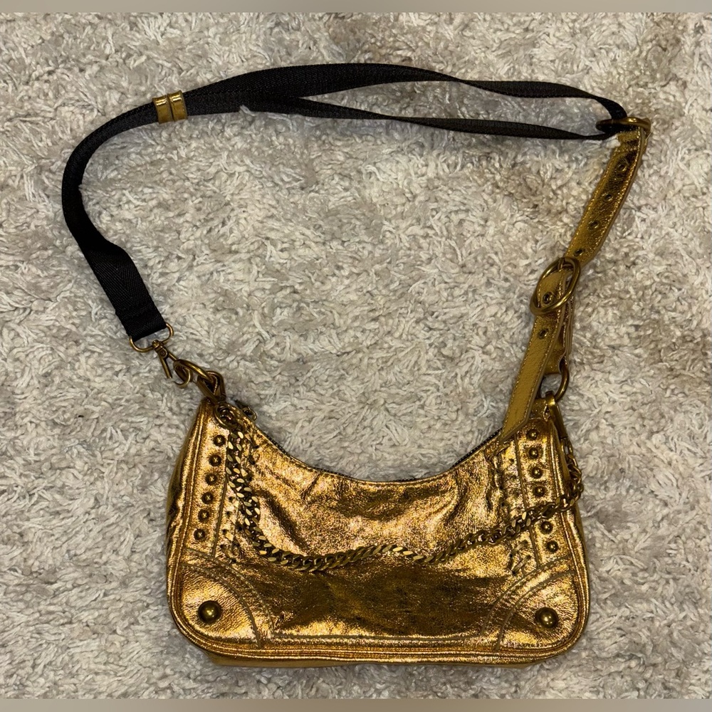 Zara Gold Rocker Crossbody Purse - Picture 2 of 11